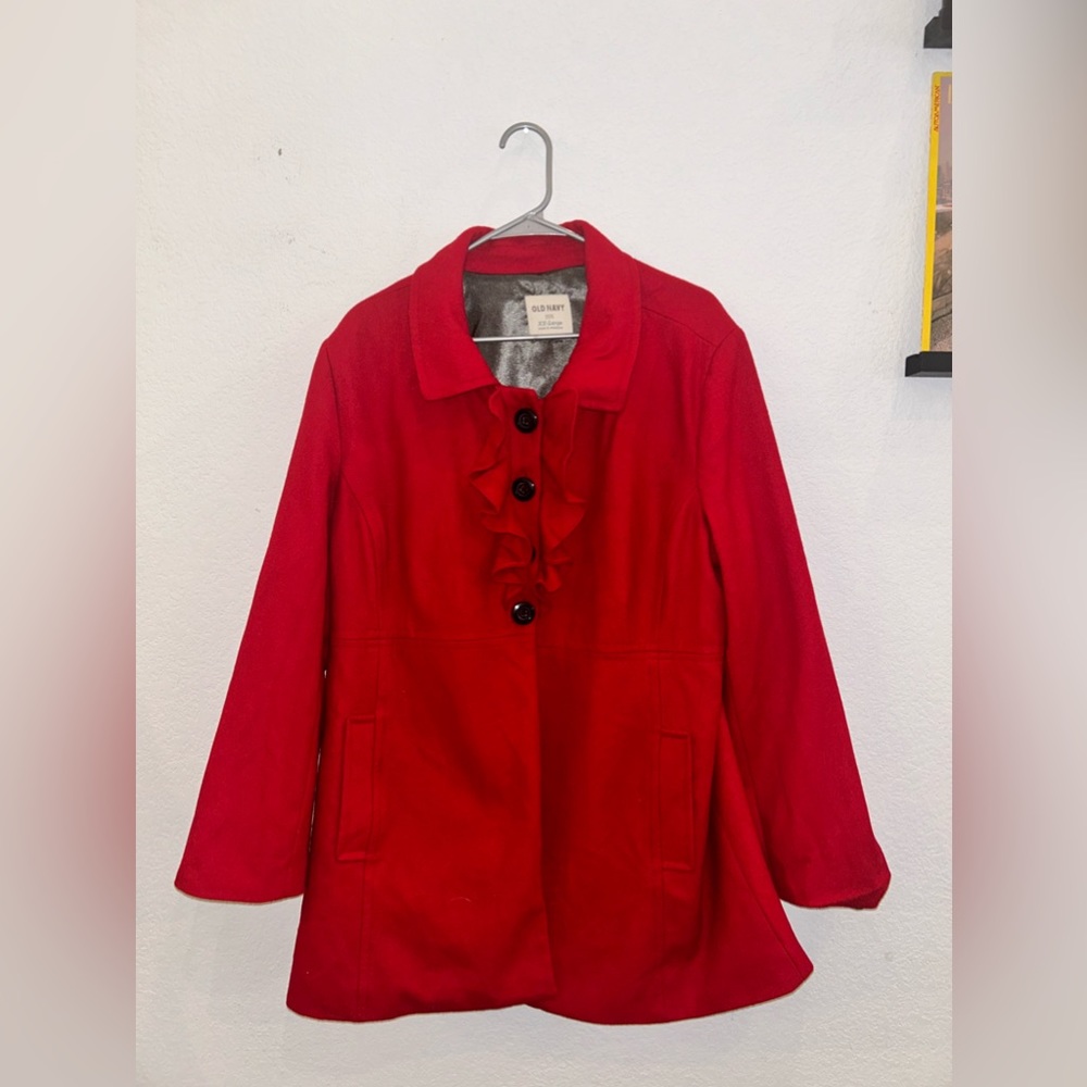 Women’s Plus Size Old Navy Red Pea Coat